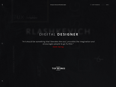 Rlashkevich ♦ Promo site ♦ Header desktop interface promo site style trend ui user web