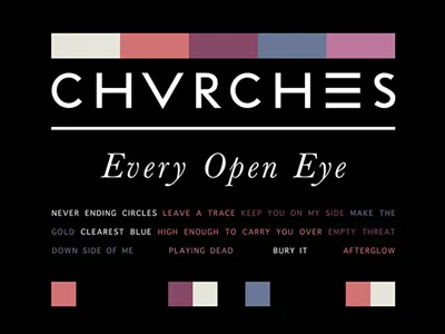 Every Open Eye chvrches merch pantones tshirt