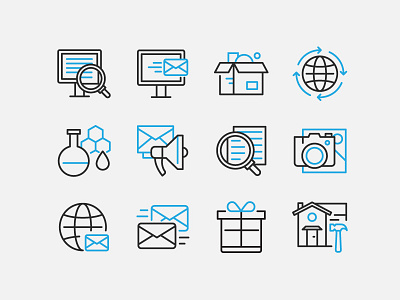 Moar Lines accent color dual icons line