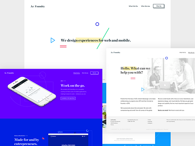 Meet Az Foundry ↝ about us homepage landing page layout portfolio web website