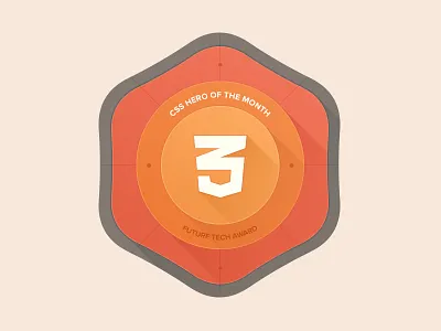 Badge - Day 84 #dailyui award badge css dailyui hero hexagon sticker ui ux