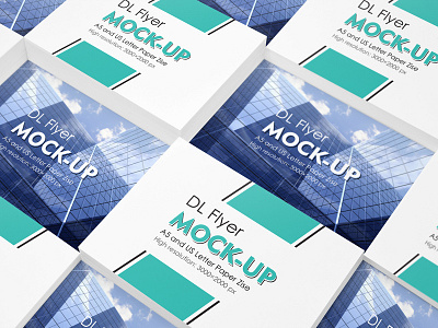 DL Flyer Landscape Mockup coated flyer foil foil stamp glossy gold matte mock up mock up portrait presentation