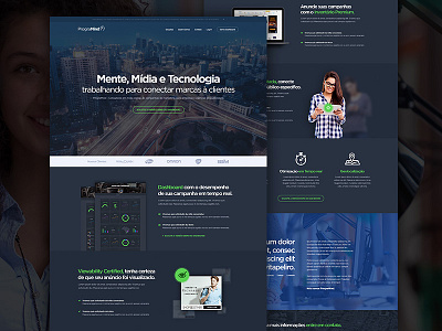 Landing Page - Programind interface landing page media programind site start up tech website