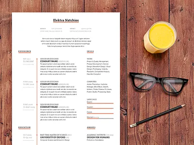 Resume Mockup II curriculum vitae cv free freebie indesign mock up mockup resume template typography work