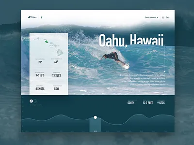 Surf Report app application clean design graph graphs homepage interface report ui user interface