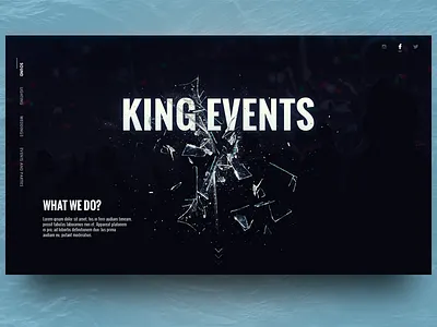 Landing Page dark events home page interface landing page ui ux web design website