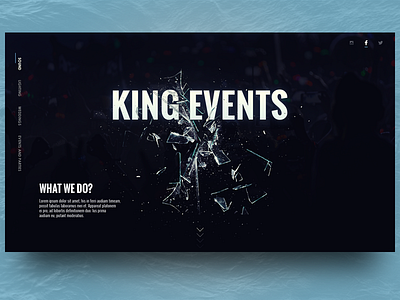 Landing Page dark events home page interface landing page ui ux web design website
