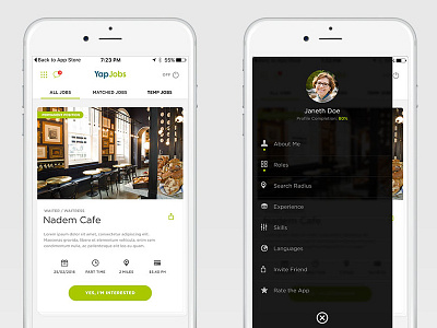 Post a job app cards clean find flat ios jobs mobile post pttrns ui ux