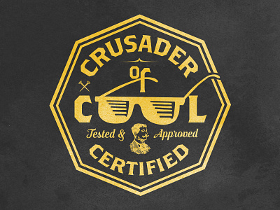 Crusader of Cool Podcast Logo identity illustrator logo