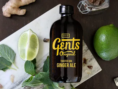 Gents Logo Bottle Hoodzpah Dribble beer bottle branding food lettering logo retro soda vintage