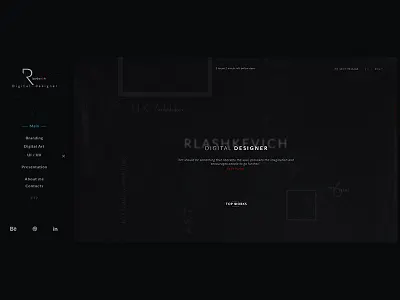 Rlashkevich ♦ Promo site ♦ Menu desktop interface promo site style trend ui user web