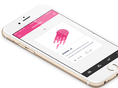 Dribbble Invite dribbble invite pink ps