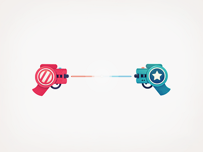 Political Shootout america election gun laser political politics raygun shoot shooting star stripes war