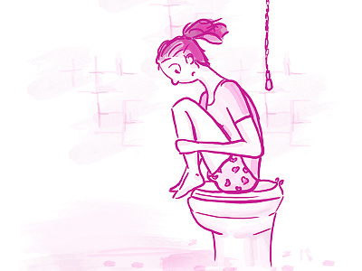 women newspaper illustration digital illustration newspaper painting pink shadows watercolour