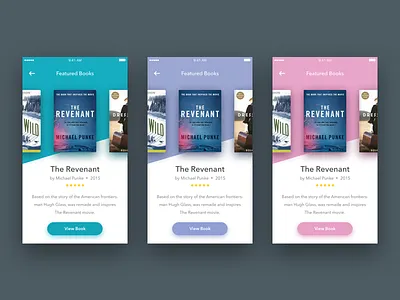 Featured Books bookstore bright carousel commerce diffuse shadow ios mobile read