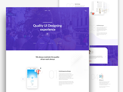 Themeunix: Web Landing page Design best dribbble shot dribbble landing page design psd responsive design template ui ux