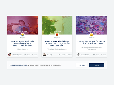 Site of Cards animation cards flat layout mobile news responsive ui ux web website wireframe