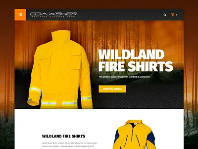 Coaxsher Ecommerce clothing dark e commerce ecommerce fire masculine outdoors responsive volusion warm web
