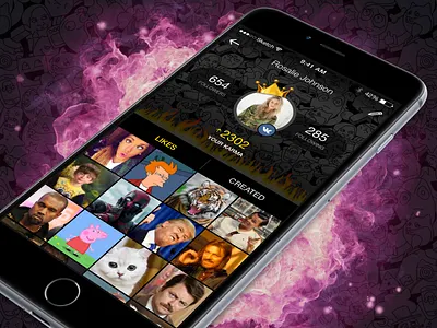 Lemon App User Profile app application fun interface ios jokes memes mobile moscow profile russia ux