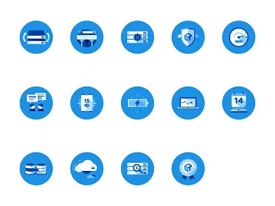 Web hosting Icons flat hosting icon illustration server web