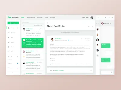 Email App - AI Saas ai app dashboard email graphic design saas ui ux