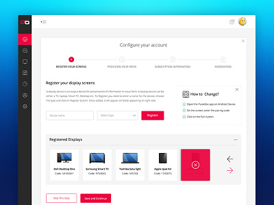 Configure You Account cards clean cms config custome software profile social social cms ui ux web design