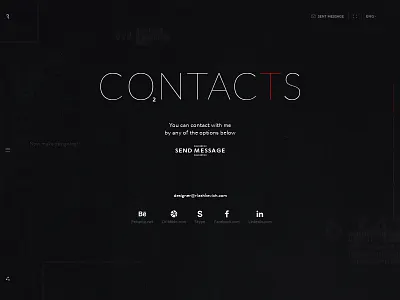 Rlashkevich ♦ Promo site ♦ Contacts desktop interface promo site style trend ui user web