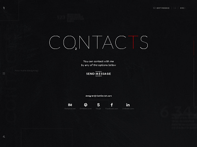 Rlashkevich ♦ Promo site ♦ Contacts desktop interface promo site style trend ui user web