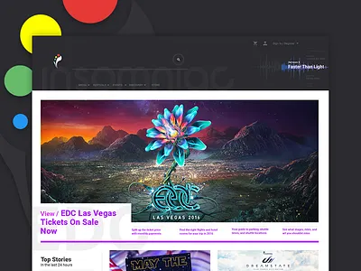 Insomniac Redesign design edc insomniac material rave redesign site website