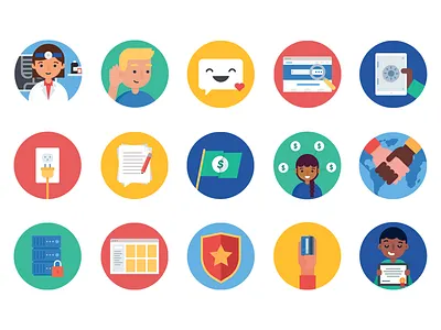 How We Help Illustrations - Full ecommerce healthcare illustration nonprofit people security vector website