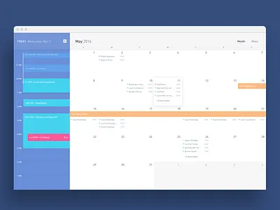 Calendar app calendar design flat interface ui web