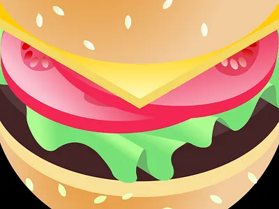 #Hamburgershots closeup food funny gradient hamburger illustrator isometric