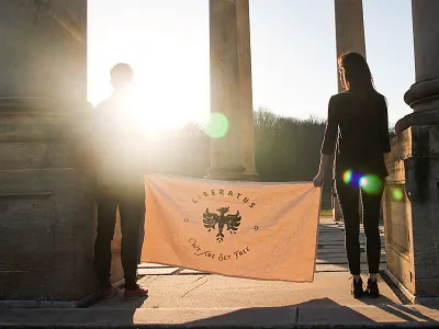 Liberatus Flag flag hand lettered hand lettering phoenix type typography