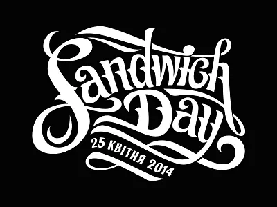 Sandwich Day calligraphy handwriten lettering