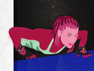 Nike Women – Galactic Push Ups exercise galaxy illustration nike pushups sweat