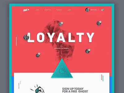 Loyalty Comp bright clean comp editorial grid hero homepage landingpage layout modern typography