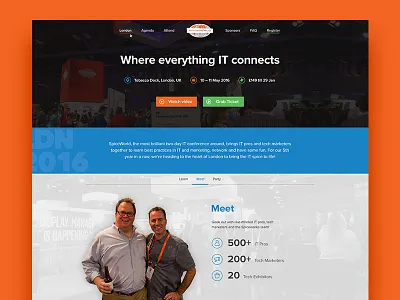 SpiceWorld City Home blue design hero orange people photo spiceworld web design website
