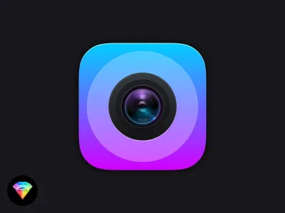 iOS Camera Icon Sketch Freebie app camera download freebie icon icons ios lens sketch