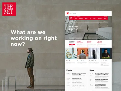 THE MET art content landing metropolitan modern museum new york red site ux web white