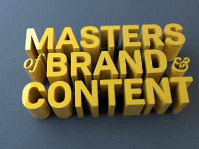 Type Masters 3d blur brand cinema4d extrude photoshop type typography