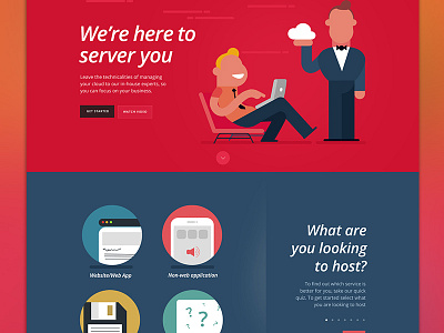 Rackspace Website Pitch - E3creative brochure site flat host illustration pitch presentation server site website