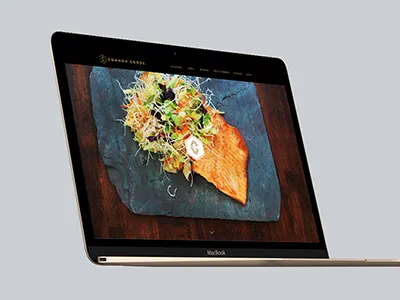 Common Goods website design food photography website