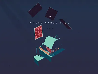 Where Cards Fall cards dark game gradient ios logo night website