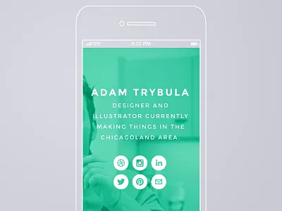 Mobile Personal Site identity landing page mobile new site personal portfolio responsive social media ui ux web web design