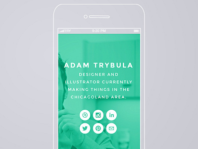 Mobile Personal Site identity landing page mobile new site personal portfolio responsive social media ui ux web web design