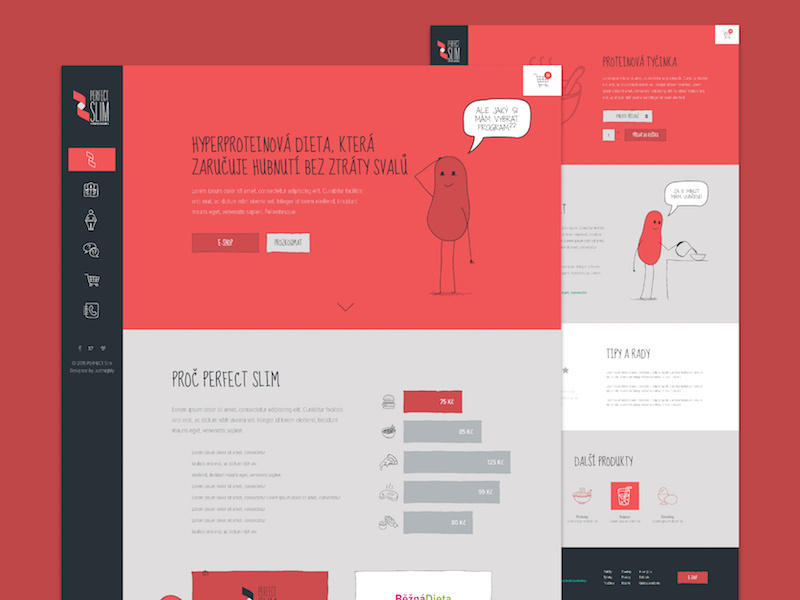 Example of Hand-drawn webdesign