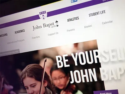 Private School Homepage (unused) crest education high school homepage interface photo photoshop private school web web design