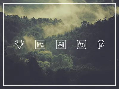 Line Logos apps illustrator invision line logos photoshop principle sketch tools