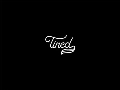 Tired Tail handwriting illustrator monoline outline photoshop texture vector