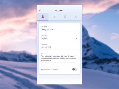 Daily UI 007 - Settings 007 settings ui